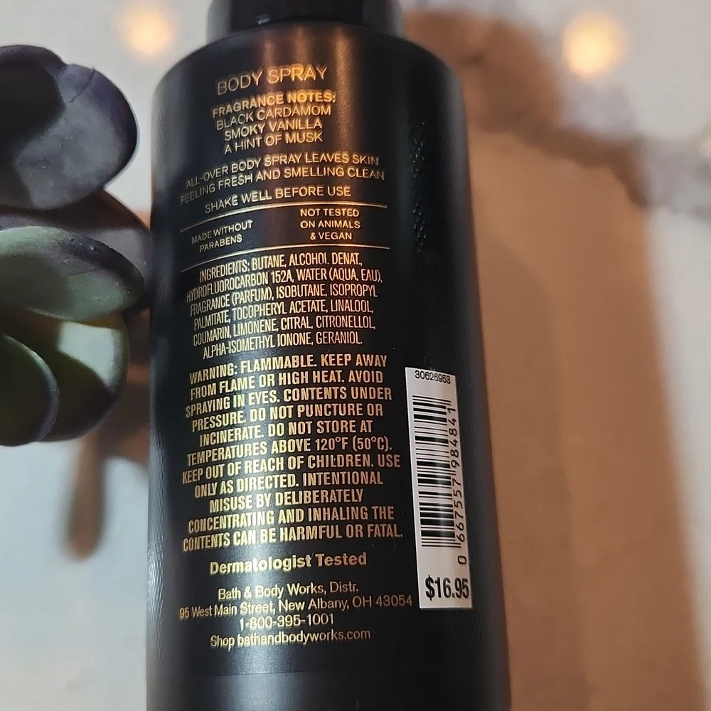 B&BW Noir Set of Body Spray and 3-in-1 Hair, Face & Body Wash